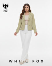 کت کوتاه زنانه زیتونی خاکستری