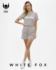 ست تیشرت و شلوارک زنانه Wellness رنگ خاکی