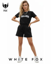 ست تیشرت و شلوارک زنانه Wellness رنگ سیاه