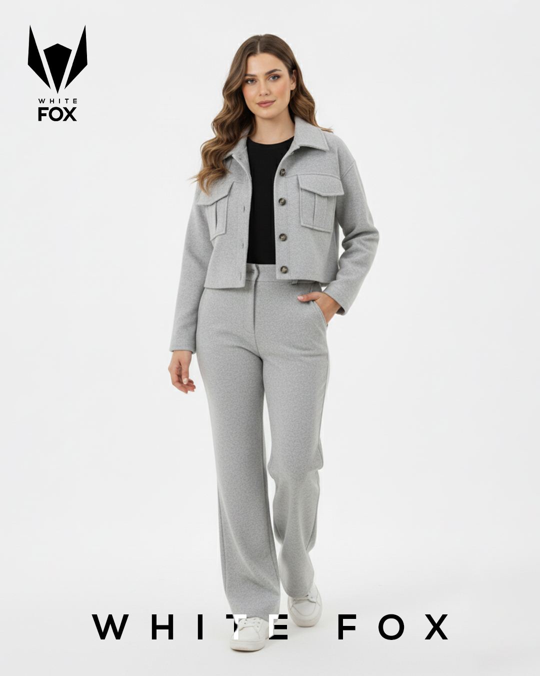 ست دو تکه فوتر خاکستری