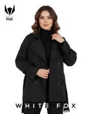 ترنچ کت کوتاه زنانه سیاه